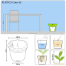 Кашпо RUSTICO color (Рустико Колор) 35 красный с системой автополива