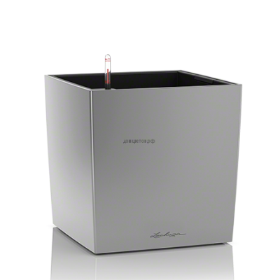 Кашпо CUBE (Кьюб) 50 Серебряное с системой полива