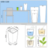 Кашпо MINI CUBI (Мини-Куби) 9*9*18 см Белое
