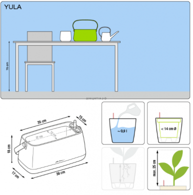 Корзинка для растений YULA (Юла) бел/серый - Корзинка для растений YULA (Юла) бел/серый