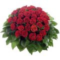 Букет из 39 красных роз Классический букет из 39 красных роз в обрамлении зелени