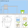 Кашпо RUSTICO color (Рустико Колор) 35 белый с системой автополива