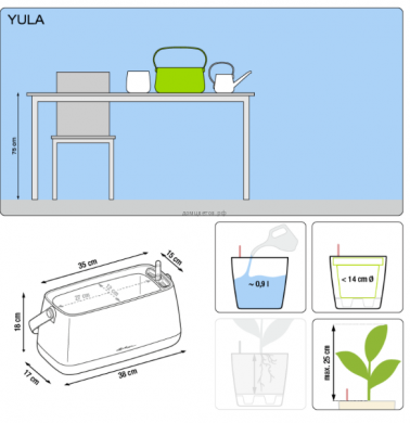 Корзинка для растений YULA (Юла) бел/фисташковый - Корзинка для растений YULA (Юла) бел/фисташковый