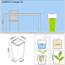 Кашпо Cubico Cottage (Кьюб Коттедж) 30 Черный с системой полива