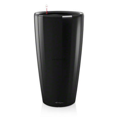 Кашпо Rondo (Рондо) 32 Черное с системой полива