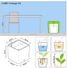 Кашпо Cube Cottage (Кьюб Коттедж) 50 Мокко с системой полива