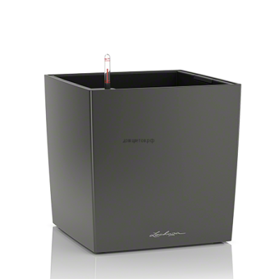 Кашпо CUBE (Кьюб) 40 Антрацитовый металлик с системой полива