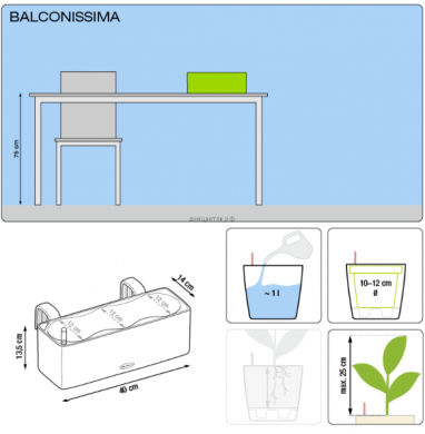 Кашпо BALCONISSIMA COLOR (Балконисима Колор) лайм - Кашпо BALCONISSIMA COLOR (Балконисима Колор) лайм