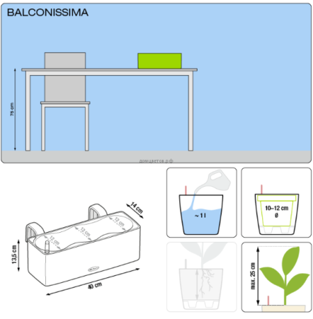 Кашпо BALCONISSIMA COLOR (Балконисима Колор) лайм